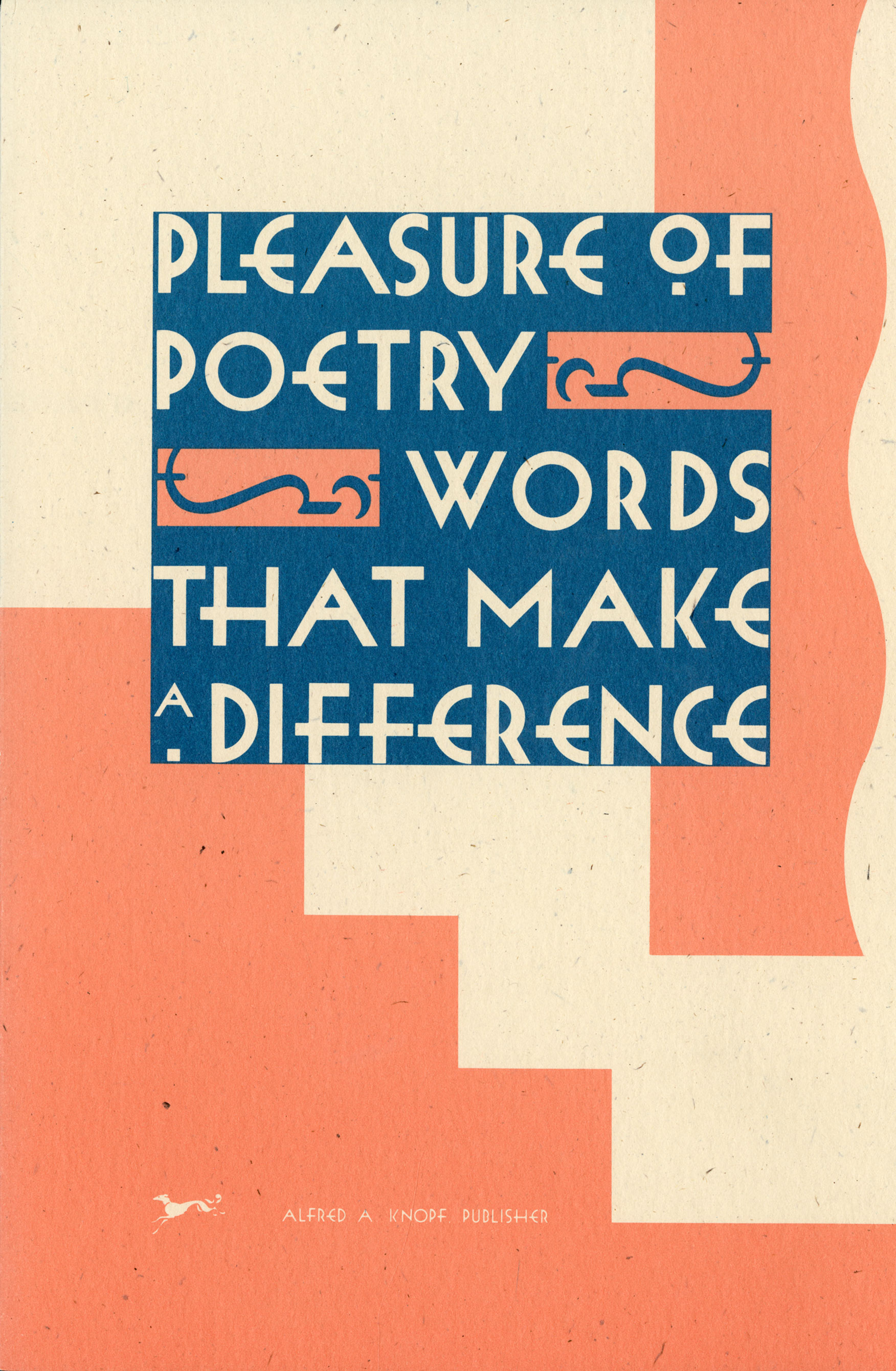 Art Deco typography on beige and peach background